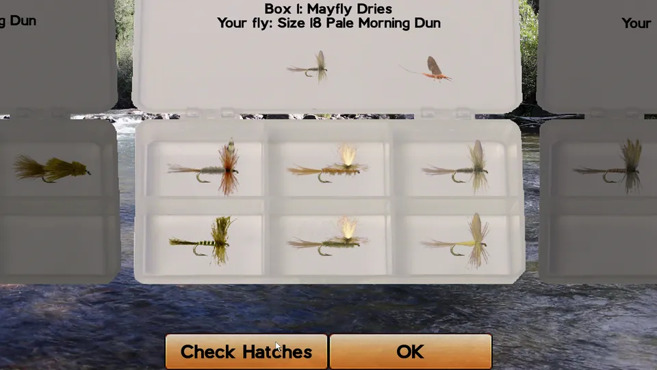 Scatola Box 1 Mayfly Dries con otto mosche secche, scelta una Pale Morning Dun misura 18